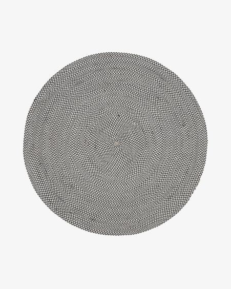 Alfombra redonda Rodhe 100% PET gris Ø 150 cm