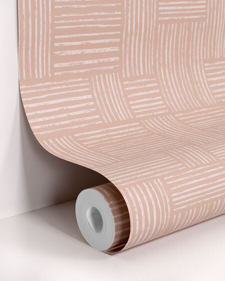 Papel pintado Trudy con trama marrón 10 x 0,53 m FSC MIX Credit