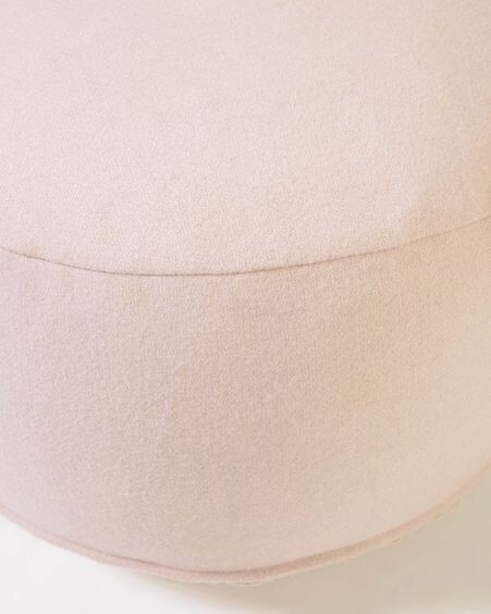 Puf redondo Flaminia rosa Ø 45 cm