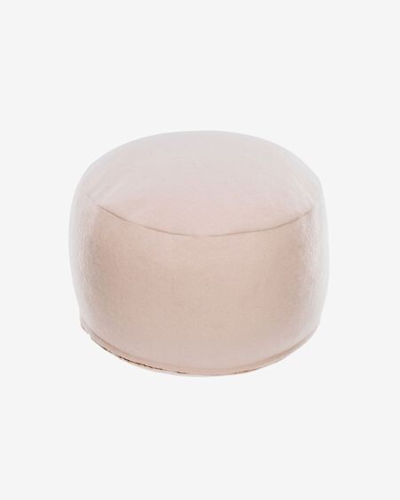 Puf redondo Flaminia rosa Ø 45 cm