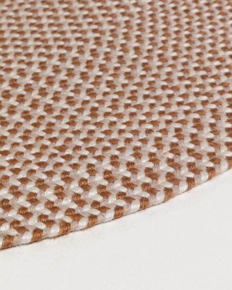 Alfombra redonda Rodhe 100% PET beige Ø 100 cm