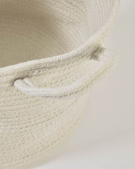 Set Acsa de 2 cestas de algodón blanco