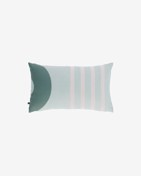 Funda cojín Glendale semicírculo verde 30 x 50 cm