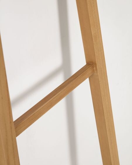Toallero Uliana de madera maciza de teca con acabado natural 50 x 160 cm