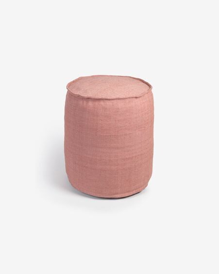 Puf redondo Isaura 100% PET terracota Ø 40 cm