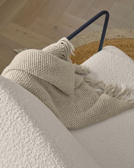 Manta Pearle 100% algodón blanco 130 x 170 cm