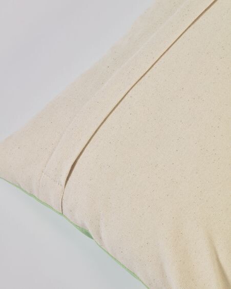 Funda cojín Llaru 100% algodón setas verde 30 x 50 cm