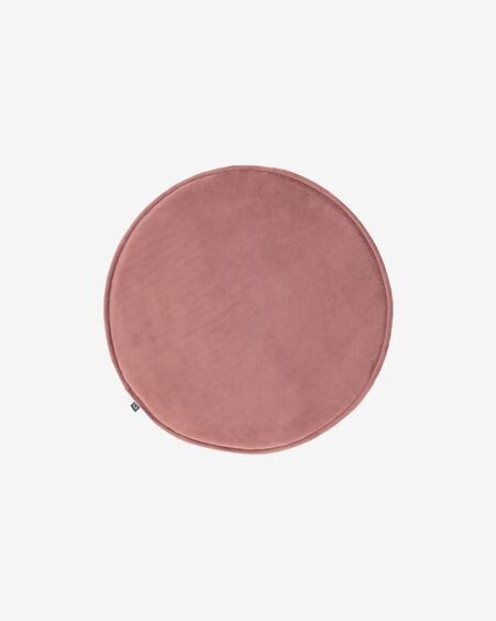 Cojín para silla redondo Rimca terciopelo rosa Ø 35 cm