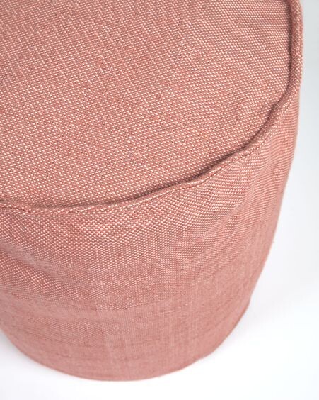 Puf redondo Isaura 100% PET terracota Ø 40 cm