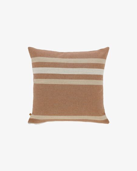 Funda de cojín Sydelle 45 x 45 cm de rayas granate