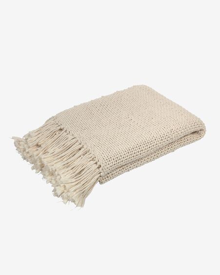 Manta Pearle 100% algodón blanco 130 x 170 cm