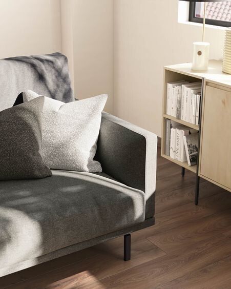 Sofá Galene 3 plazas gris 214 cm