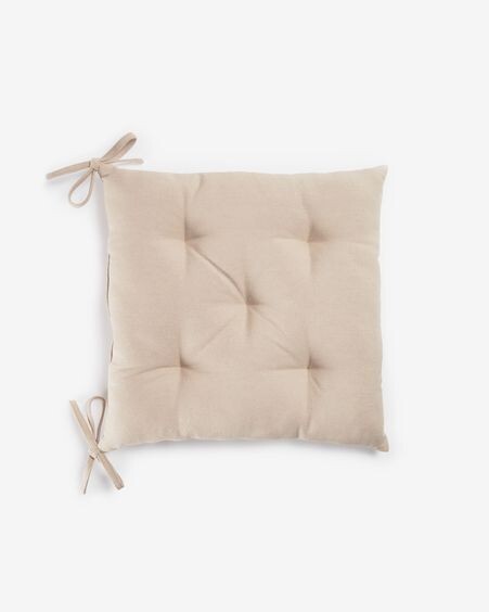 Cojín para silla Suyai 100% algodón beige 45 x 45 cm
