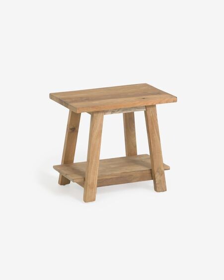 Reposapiés Safara madera maciza de teca reciclada 50 x 32 cm