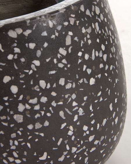 Macetero Braydon de terrazo negro Ø 15 cm