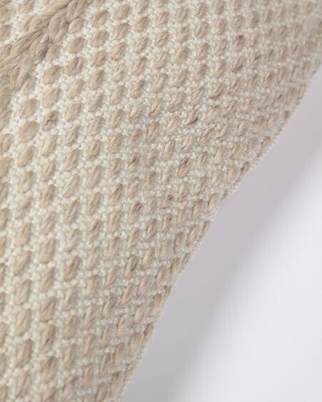 Funda de cojín Kaie 100% PET beige 30 x 50 cm