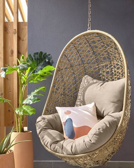 Sillón colgante Florina marrón