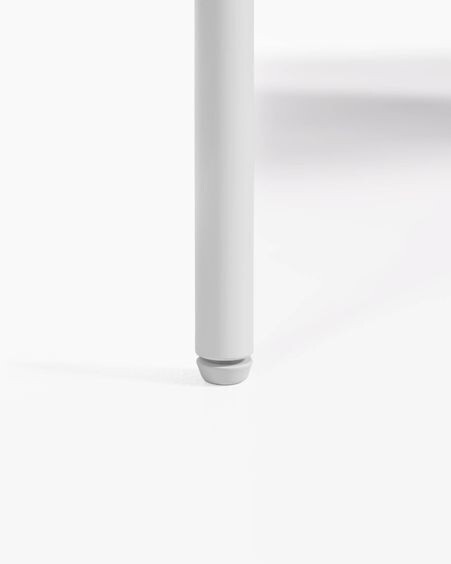 Mueble TV Marielle de chapa de fresno y lacado blanco 187 x 63 cm