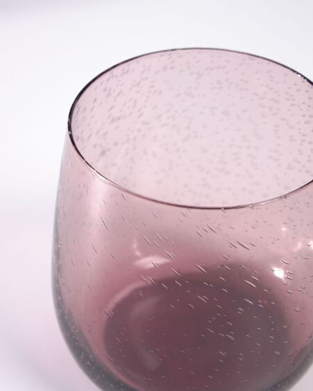 Vaso Hanie de cristal rosa