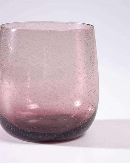Vaso Hanie de cristal rosa