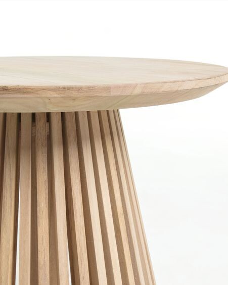 Mesa auxiliar Jeanette madera maciza de teca Ø 50 cm
