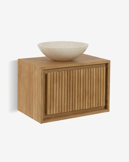 Mueble de baño Taciana de madera maciza de teca 60 x 40 m