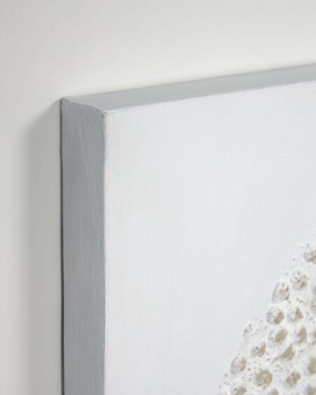 Lienzo Adys con círculo y puntos blanco 40 x 40 cm