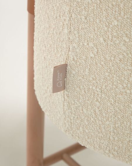 Moisés Adara de borreguito blanco y madera maciza de haya 69 x 46 cm
