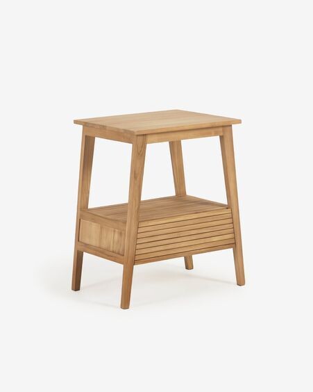 Mueble de baño Kuveni de madera maciza de teca 70 x 80 cm