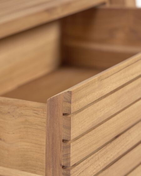 Mueble de baño Kuveni de madera maciza de teca 70 x 80 cm