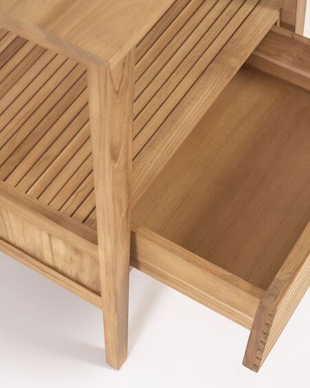 Mueble de baño Kuveni de madera maciza de teca 70 x 80 cm