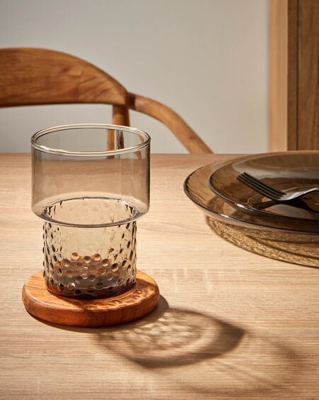 Vaso Syna pequeño de cristal gris