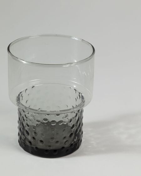 Vaso Syna pequeño de cristal gris