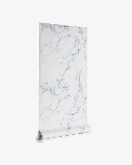 Papel pintado Marbela azul y blanco 10 x 0,53 m FSC MIX Credit