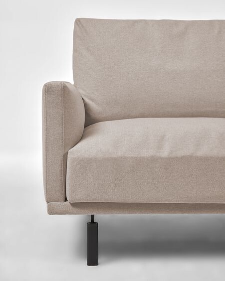 Sofá Galene 3 plazas con chaise longue derecho beige 254 cm