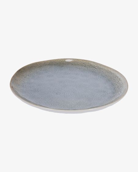 Plato plano Sachi de cerámica azul claro