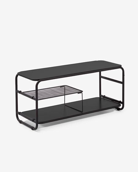Mueble TV Academy acero negro 98 x 46 cm