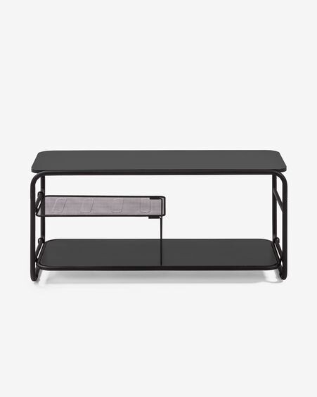Mueble TV Academy acero negro 98 x 46 cm