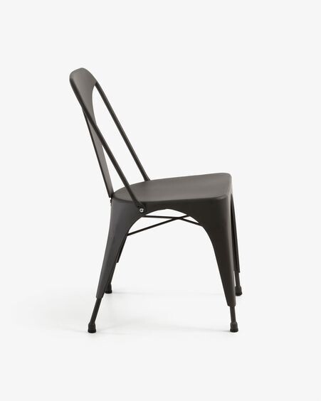Silla Malira acero grafito