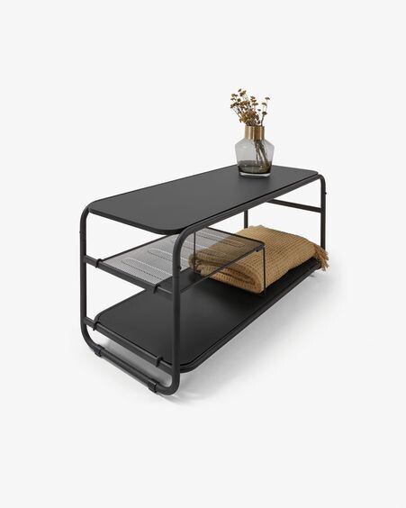 Mueble TV Academy acero negro 98 x 46 cm