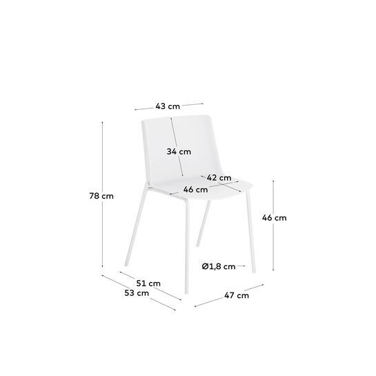 Silla Hannia blanco
