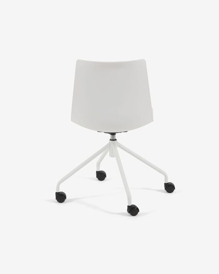 Silla de escritorio Ralfi blanco con asiento gris claro