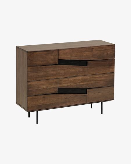 Cómoda Cutt 120 x 91 cm con chapa de nogal americano