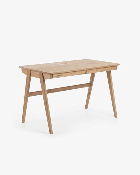 Escritorio Julia chapa y madera maciza de fresno 120 x 65 cm