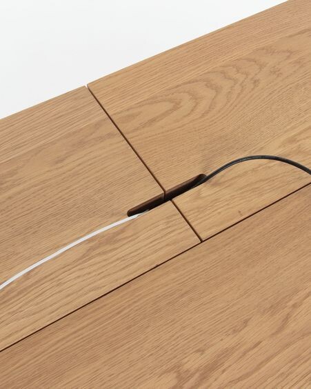 Escritorio Julia chapa y madera maciza de fresno 120 x 65 cm