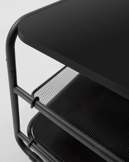 Mueble TV Academy acero negro 98 x 46 cm