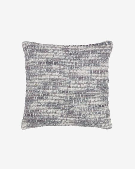 Funda cojín Persis gris y azul 45 x 45 cm