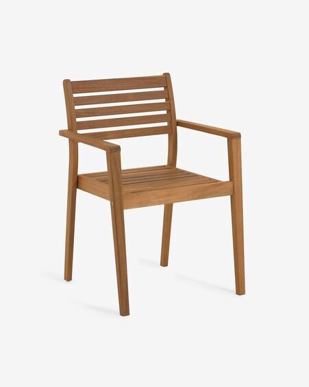 Silla de exterior Hanzel de madera maciza de acacia FSC 100%