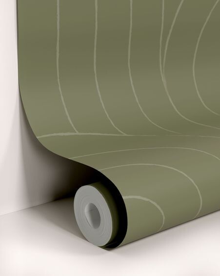 Papel pintado Arcadia con arcos verde 10 x 0,53 m FSC MIX Credit