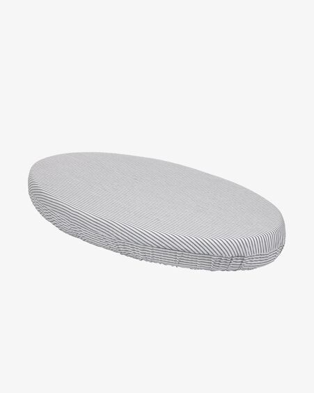 Sábana bajera para moisés Nahima 100% algodón orgánico (GOTS) rayas azul